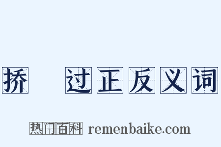 挢抂过正反义词是什么意思的图片